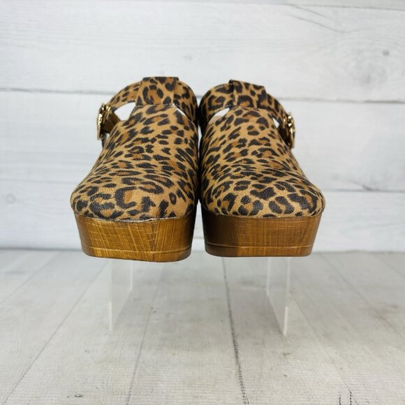 C Comfort Est 1946 Leopard Print Block Heel Platform Mules Slide Shoe Sz 9.5 M - Picture 3 of 16